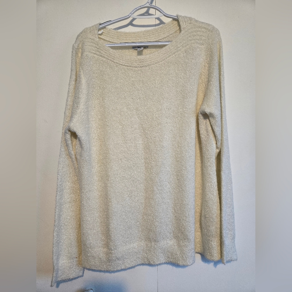 Croft & Barrow‎ Cream Shimmer Sweater
